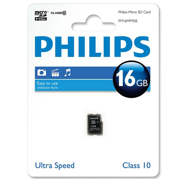 کارت حافظه microSDHC فیلیپس کلاس  10 ظرفیت 16 گیگابایت