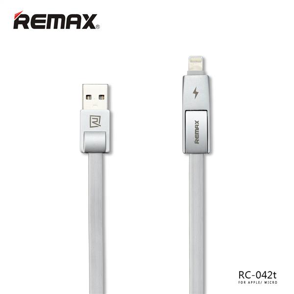 کابل تبدیل USB به microUSB و لایتنینگ ریمکس مدل RC-042t
