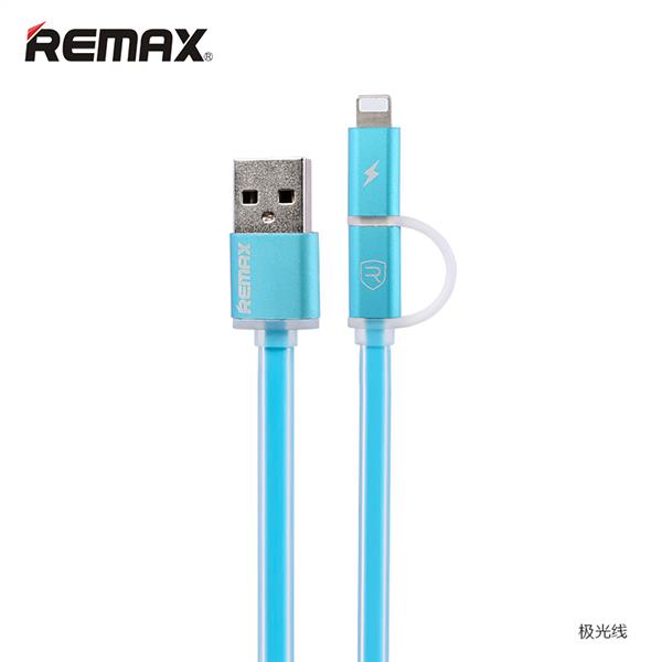 کابل تبدیل USB به microUSB و لایتنینگ ریمکس مدل RC-020t